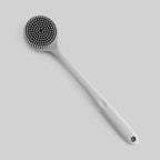 Silicone Scrubber Long Handle Exfoliating Shower Brush Double Sided Back Cleaning Dirt Remover Massage Bathing Body Skin Care